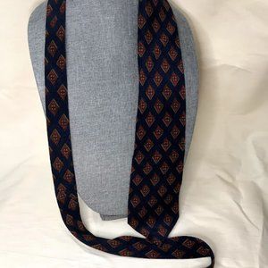 Vintage Navy and Red 1980s Valentino Cravette Neck